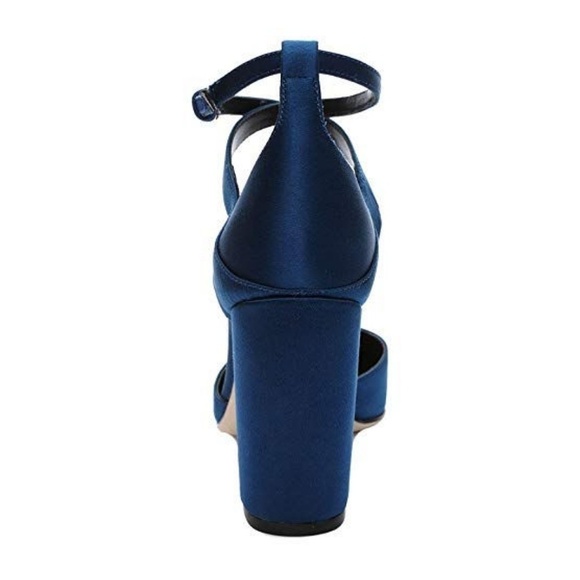 Elie Tahari Colette Teal Blue Satin Shoes 9.5 / 40 - Picture 3 of 3